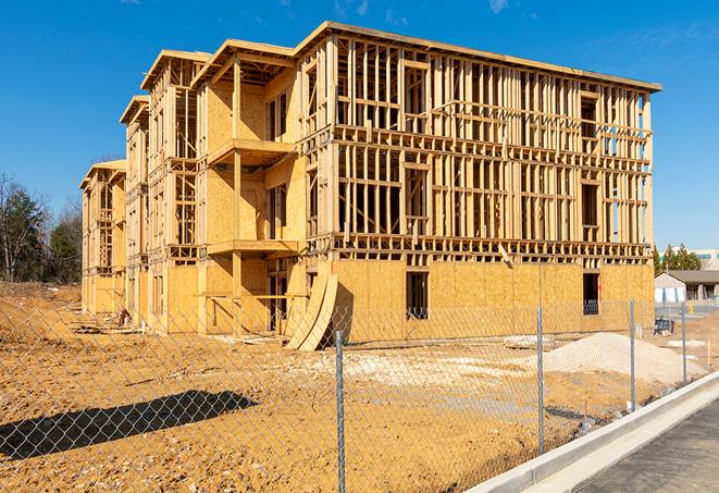 portable temporary chain link fence installations designed to secure construction zones in Martinez